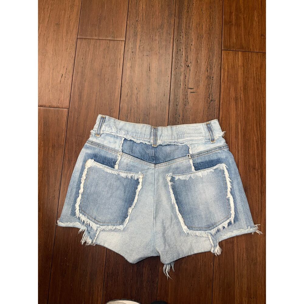 Revice Unique Cute Denim Ziggy patchwork shorts 28 - image 4